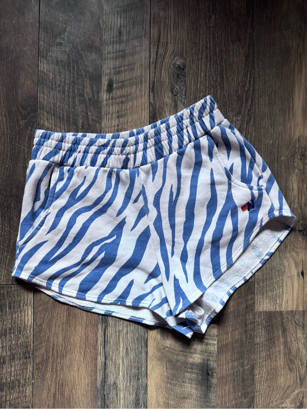 Aviator Nation Blue Tiger Print Women’s Lounger Shorts